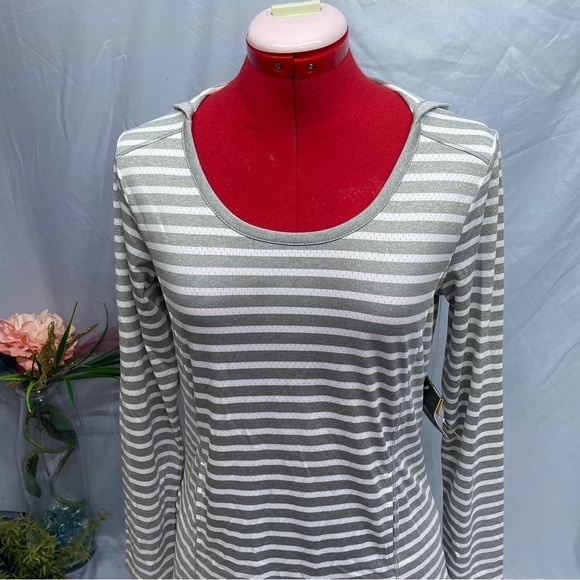 New with tag Eddie Bauer long sleeve striped hooded top - Picture 9 of 16
